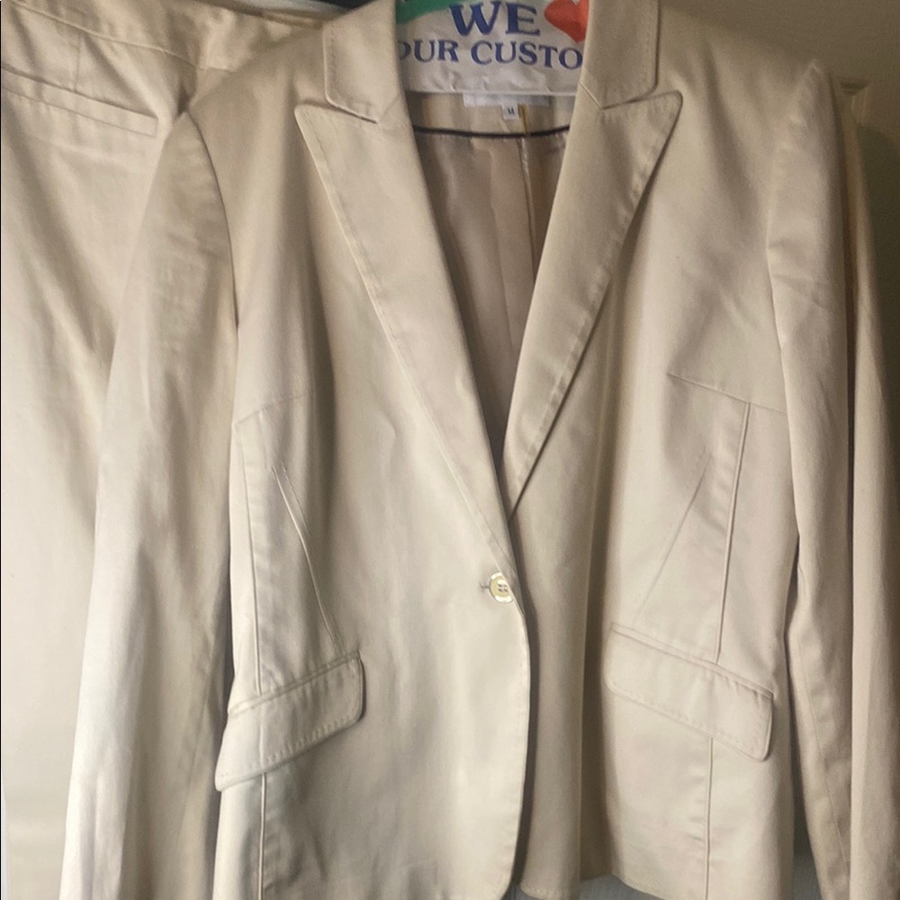 Calvin Klein Collection Cream Suit Jacket Formal Blazer